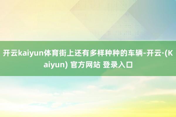 开云kaiyun体育街上还有多样种种的车辆-开云·(Kaiyun) 官方网站 登录入口