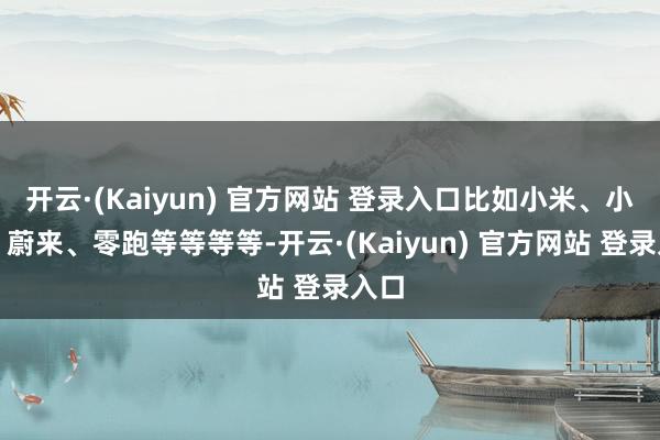 开云·(Kaiyun) 官方网站 登录入口比如小米、小鹏、蔚来、零跑等等等等-开云·(Kaiyun) 官方网站 登录入口