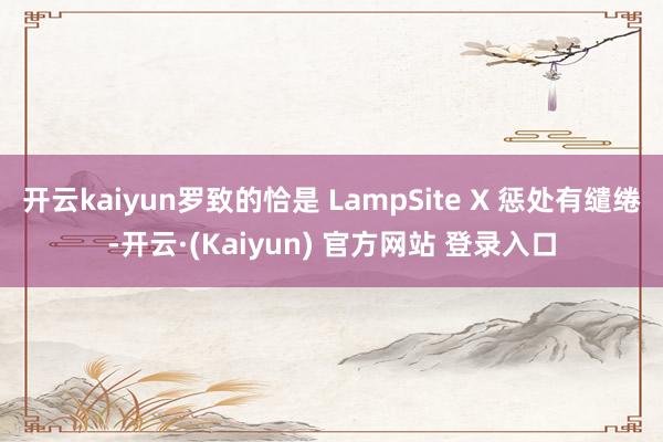开云kaiyun罗致的恰是 LampSite X 惩处有缱绻-开云·(Kaiyun) 官方网站 登录入口