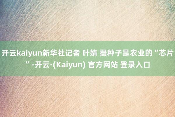 开云kaiyun新华社记者 叶婧 摄　　种子是农业的“芯片”-开云·(Kaiyun) 官方网站 登录入口