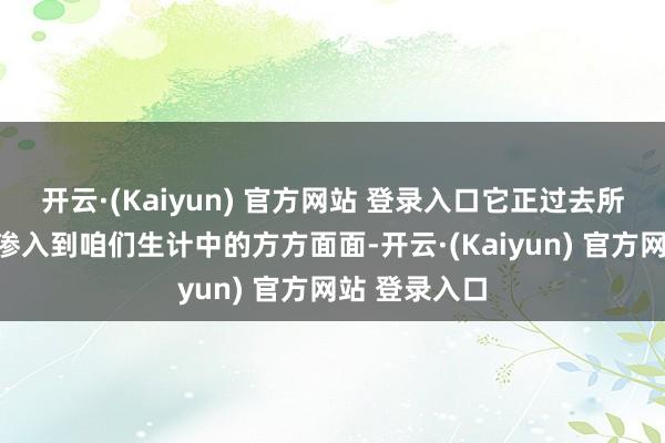开云·(Kaiyun) 官方网站 登录入口它正过去所未有的速率渗入到咱们生计中的方方面面-开云·(Kaiyun) 官方网站 登录入口
