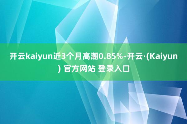 开云kaiyun近3个月高潮0.85%-开云·(Kaiyun) 官方网站 登录入口
