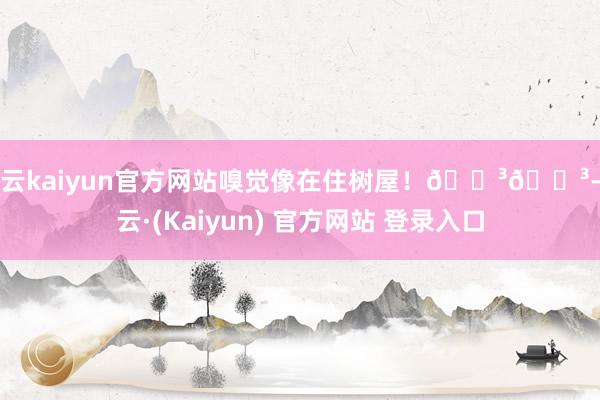 开云kaiyun官方网站嗅觉像在住树屋！🌳🌳-开云·(Kaiyun) 官方网站 登录入口