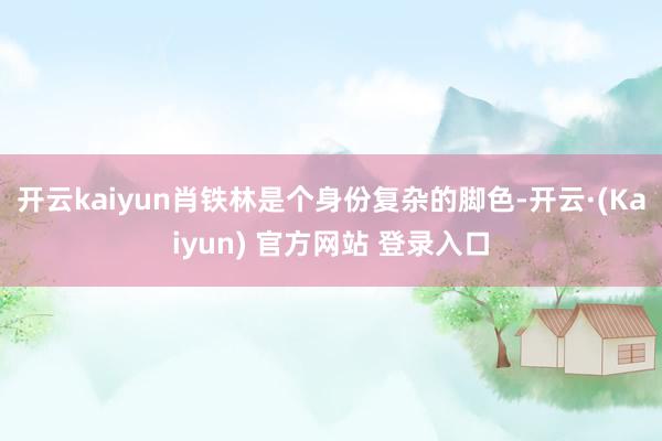 开云kaiyun肖铁林是个身份复杂的脚色-开云·(Kaiyun) 官方网站 登录入口