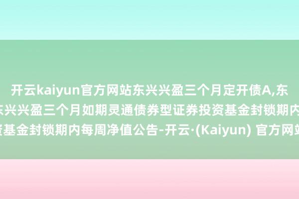 开云kaiyun官方网站东兴兴盈三个月定开债A,东兴兴盈三个月定开债C: 东兴兴盈三个月如期灵通债券型证券投资基金封锁期内每周净值公告-开云·(Kaiyun) 官方网站 登录入口